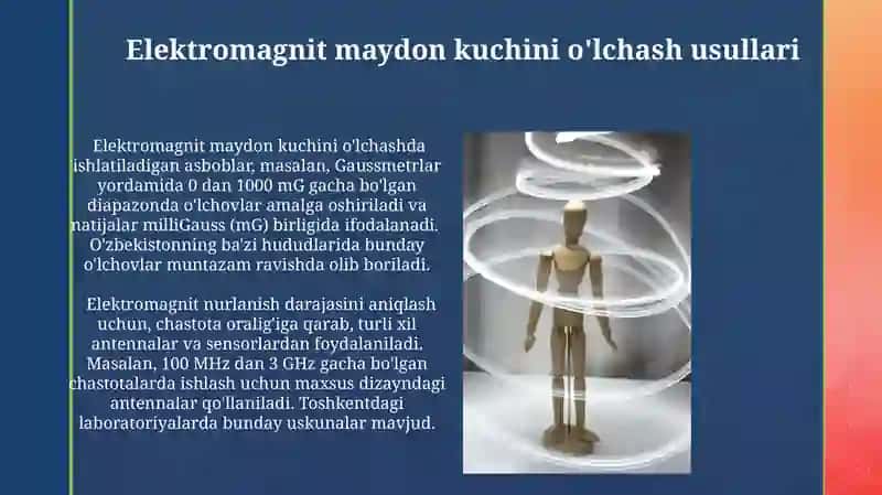 Elektromagnit maydon kuchlanganligini tekshirish usullari va inson organizmiga tasiri 4