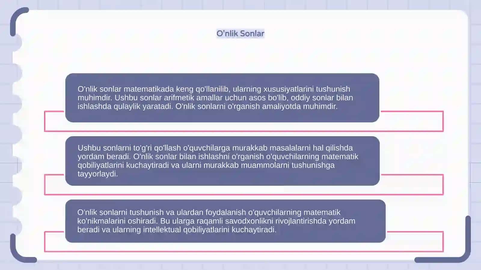 O'nlik,Yuzik,Minglik va Ko'p  Xonali  Sonlar  Konsentrida  Arifmetik Amallarni  O'rgatish 4