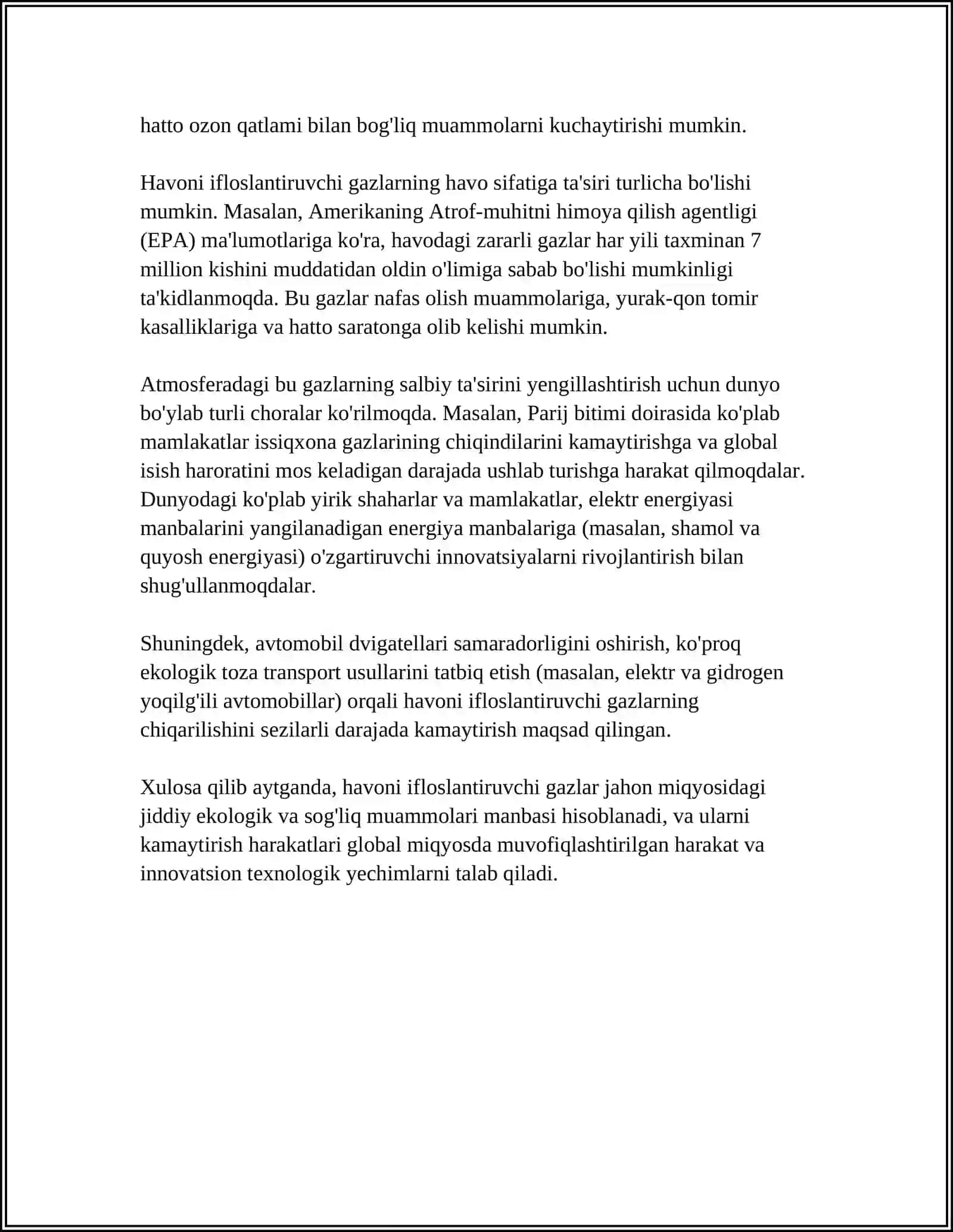QORAQALPOGʻISTONDA ATMOSFERA HAVOSINI IFLOSLANTIRUVCHI ZARARLI GAZLAR 4
