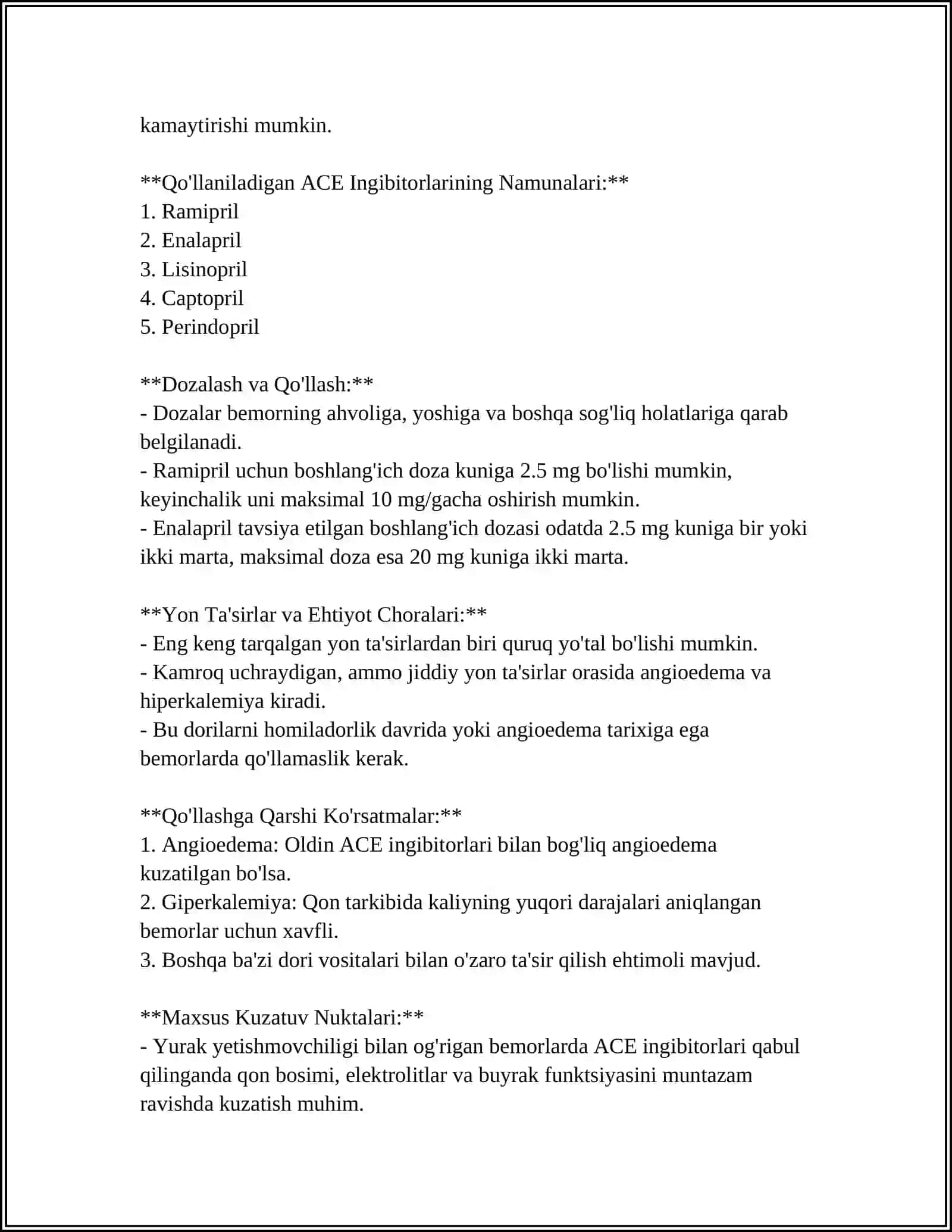 UTKIR VA SURUNKALI YURAK YETISHMOVCHILIGIDA QULLANILADIGAN DORI VOSITALARI 4