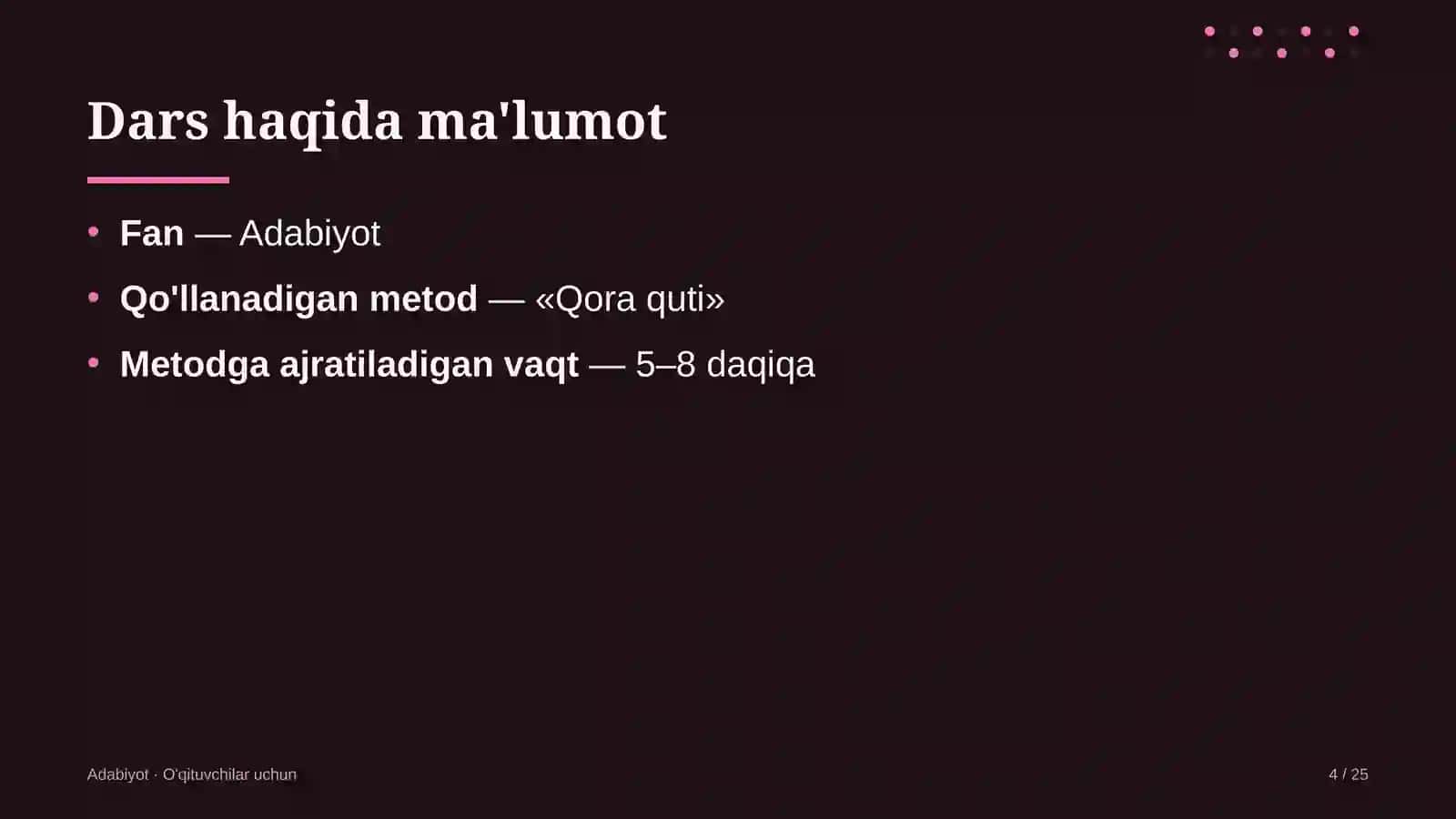 adabiyot darslarida qora quti metodidan foydalanish 7501 4