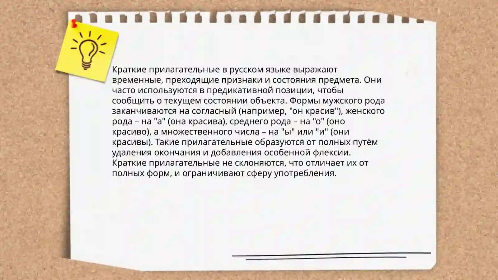 Полные и краткие прилагателные 4