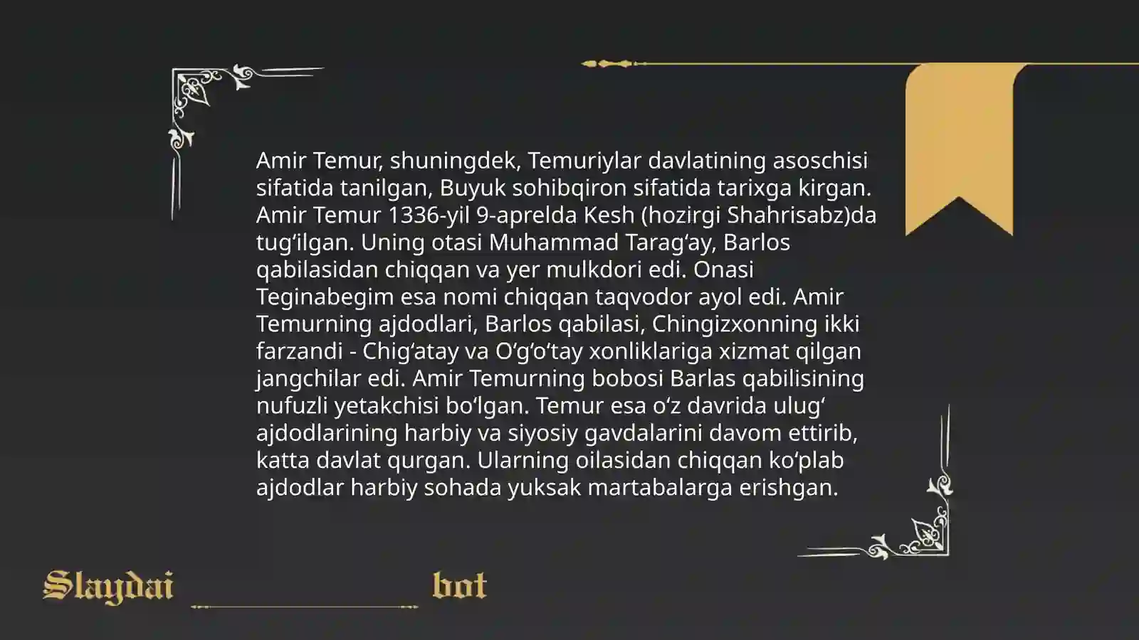 Amir Temur hayoti 4