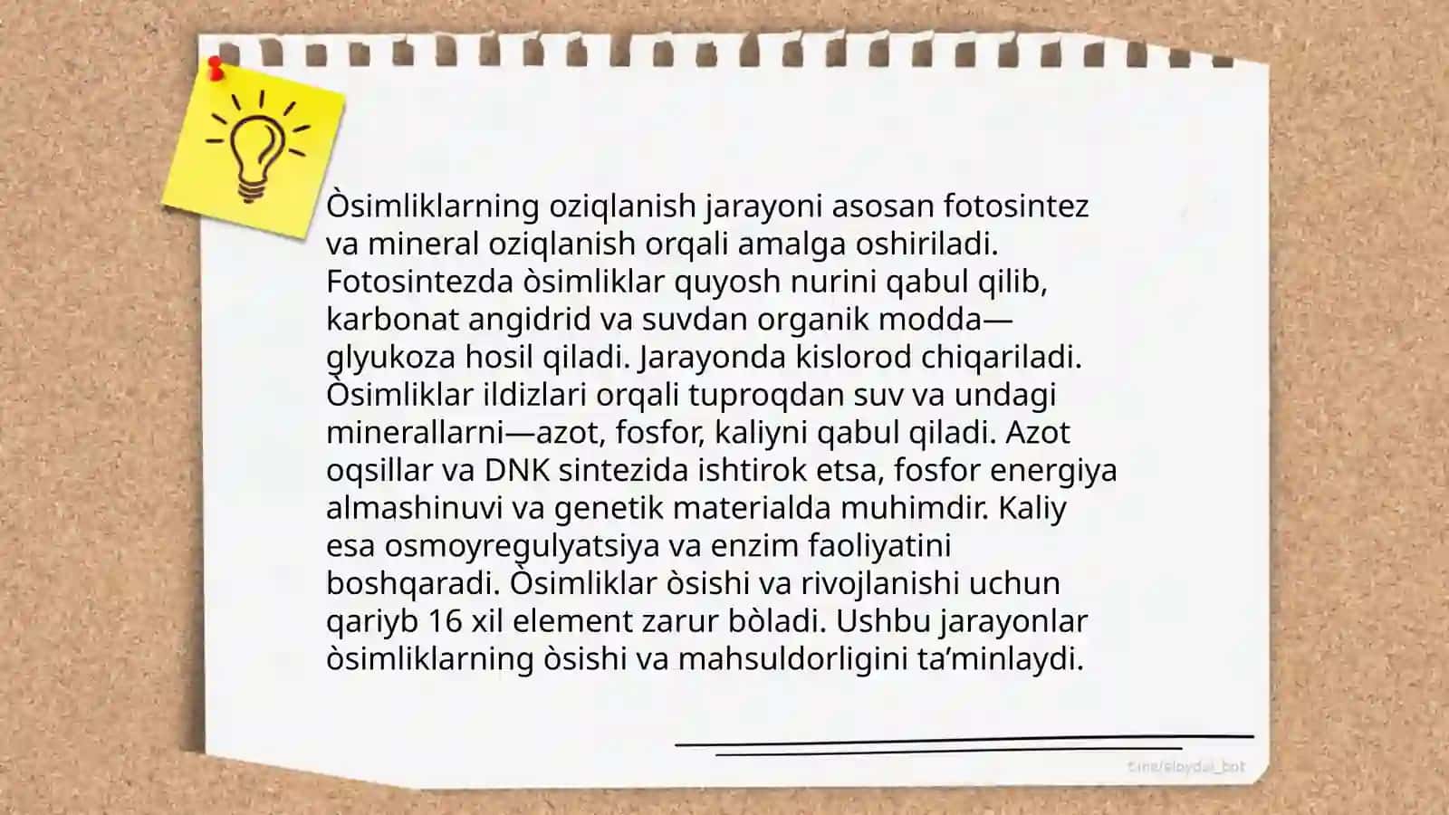 Òsimliklarni òĝitlash tizimining biologik asoslari 4