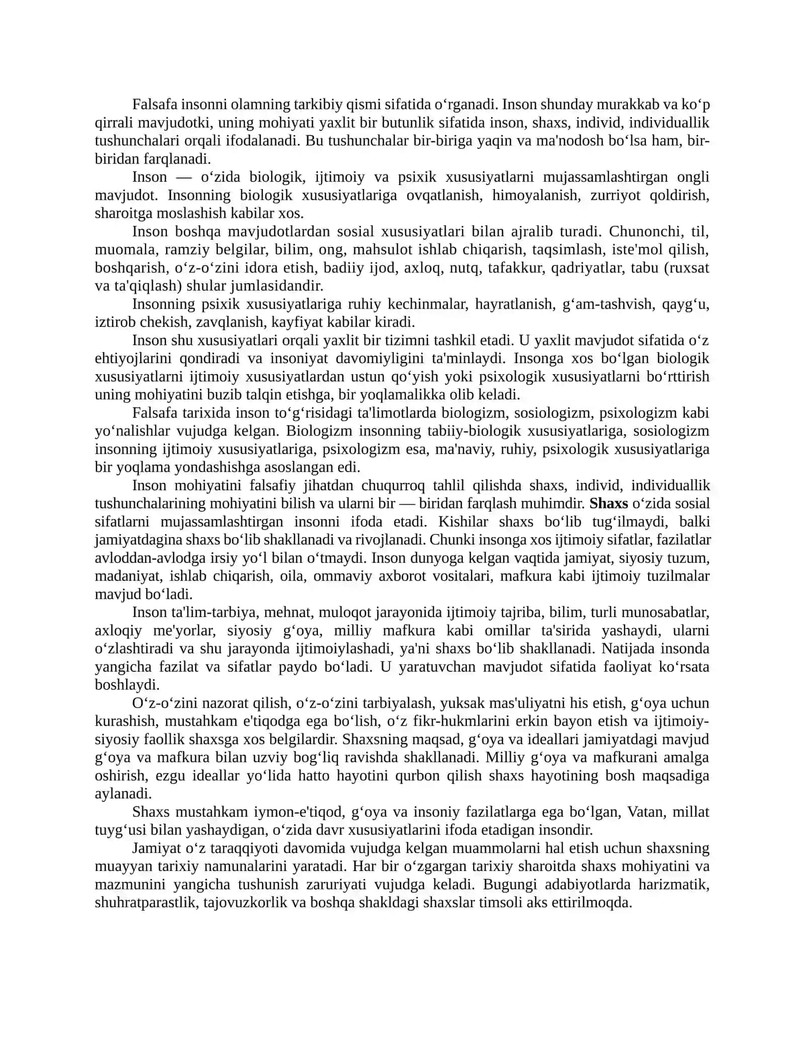 Inson falsafasi (Falsafiy antropologiya) 4