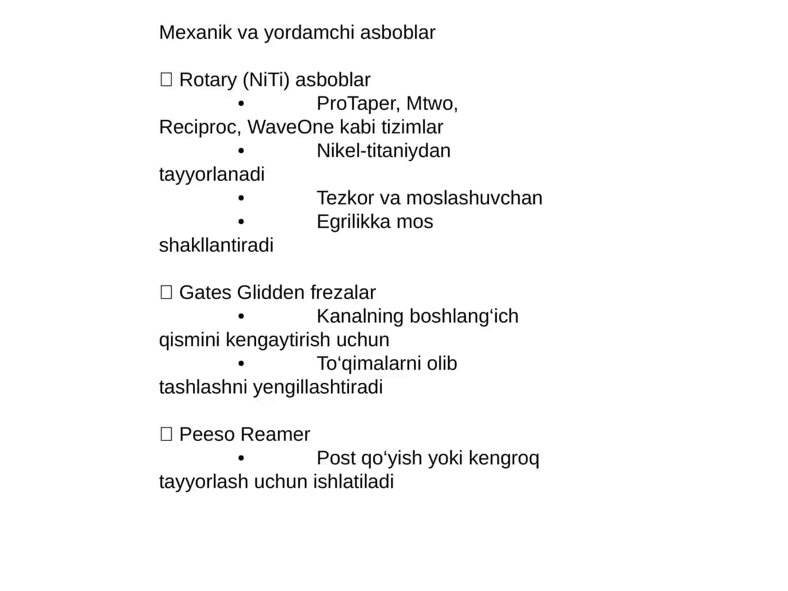 Ildiz kanallariga ishlov berish 4
