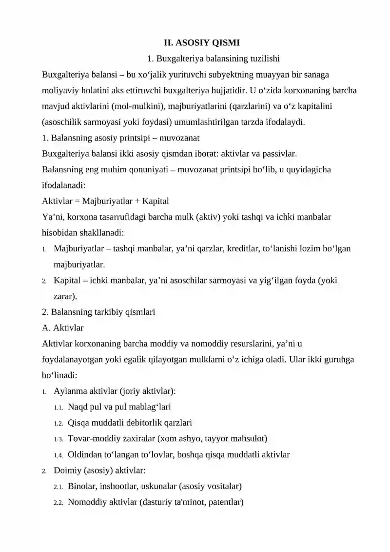 BUXGALTERIYA BALANSIDA SODIR BO’LADIGAN O’ZGARISHLAR 4
