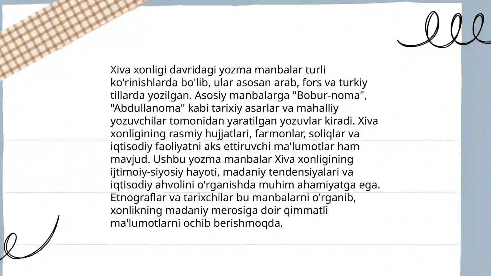 Xiva Xonligi Tarixnavislik Maktabi 4