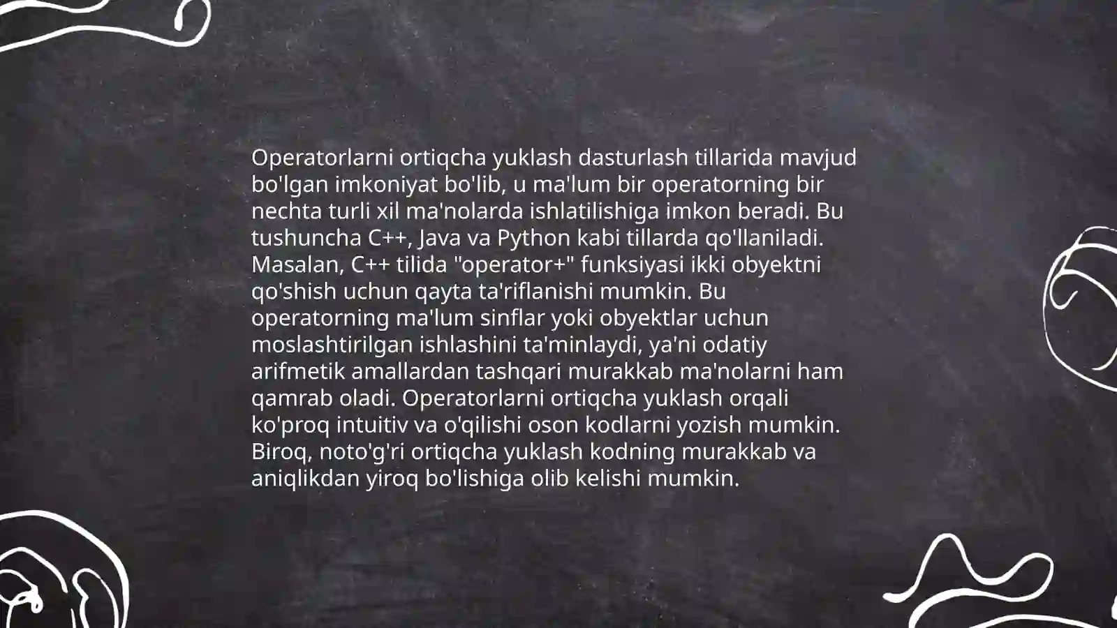 Operatorlarni qayta yuklash 4