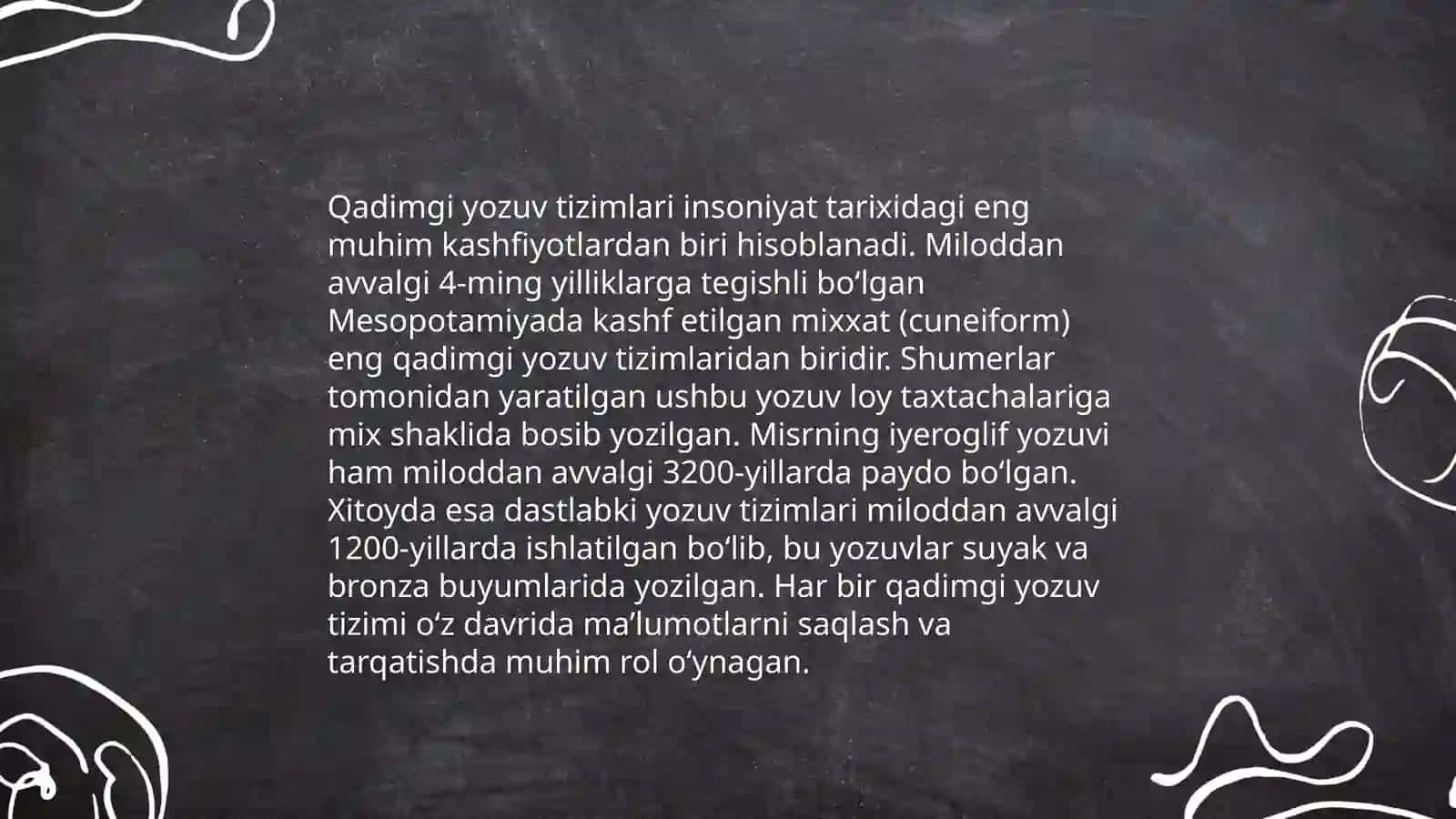 Ona tili yozuvi tarixi va taraqqiyoti haqida 4