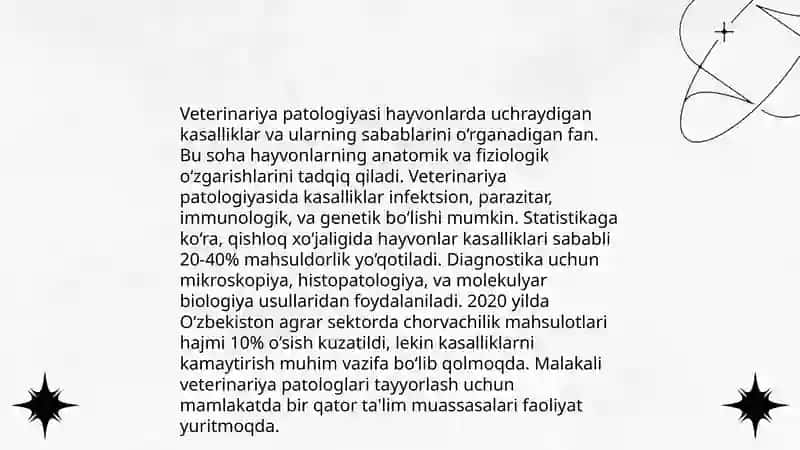 Veterinariyaga oid atama va tushinshalar 4