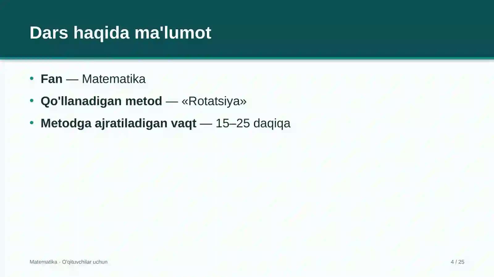 matematika darslarida rotatsiya metodidan foydalanish 3592 4