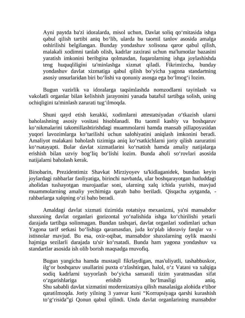 Mustaqillik yillarida davlat boshqaruv tizimida amalga oshirilgan islohatlarning xususiyatlari 4