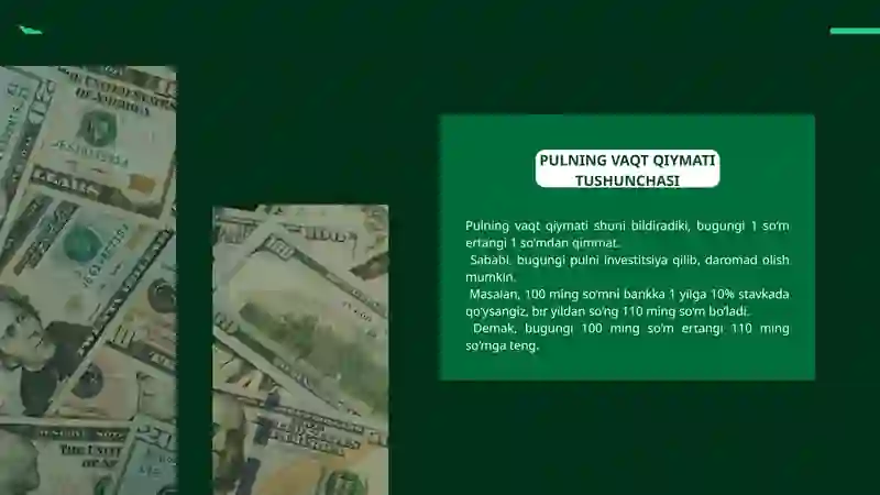 Pulning Vaqt Bo‘yicha Qiymati 4