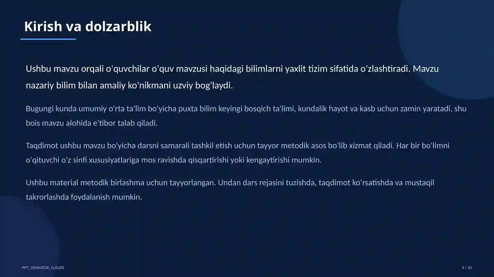 Geografiya 11-sinfgacha: o'lkashunoslik loyihalari va xarita bilan ishlash 4