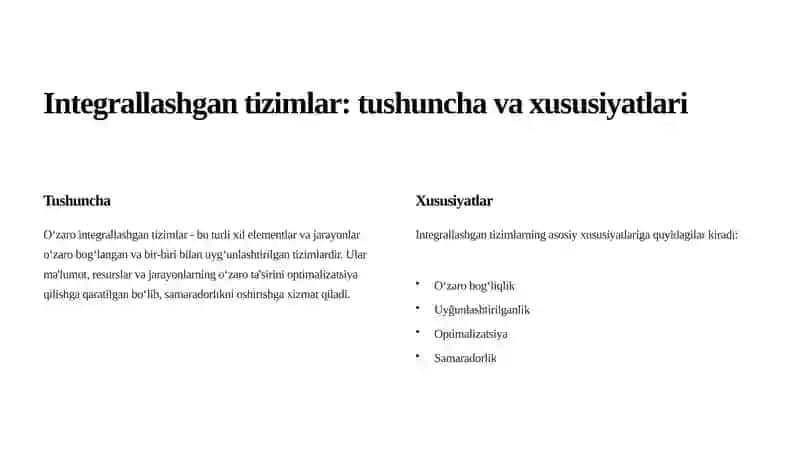 Oʻzbekistonda oʻzaro integrallashgan tizimlarning iqtisodiy samaradorligi 4