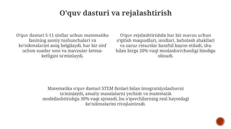 Matematika-ixtisoslashtirilgan sinflarda o'qitishni tashkil etish 4