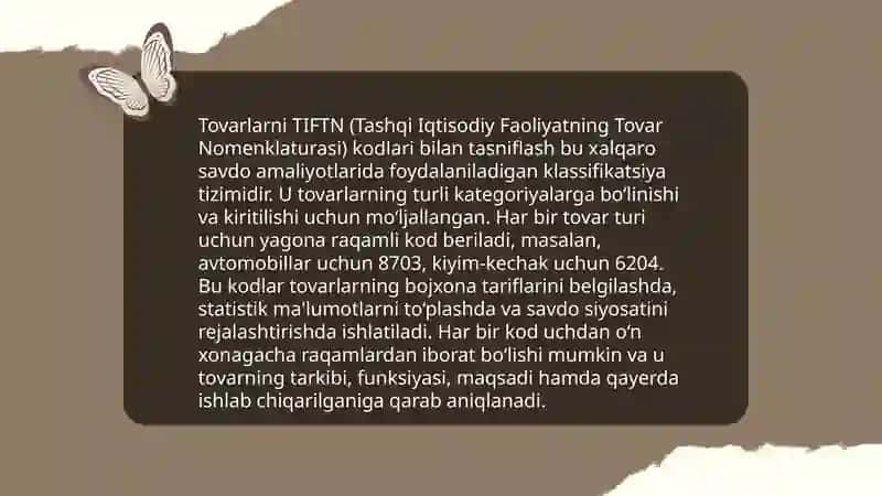 Tovarlarni TIFTN kod raqamlarini aniqlash usullari 4