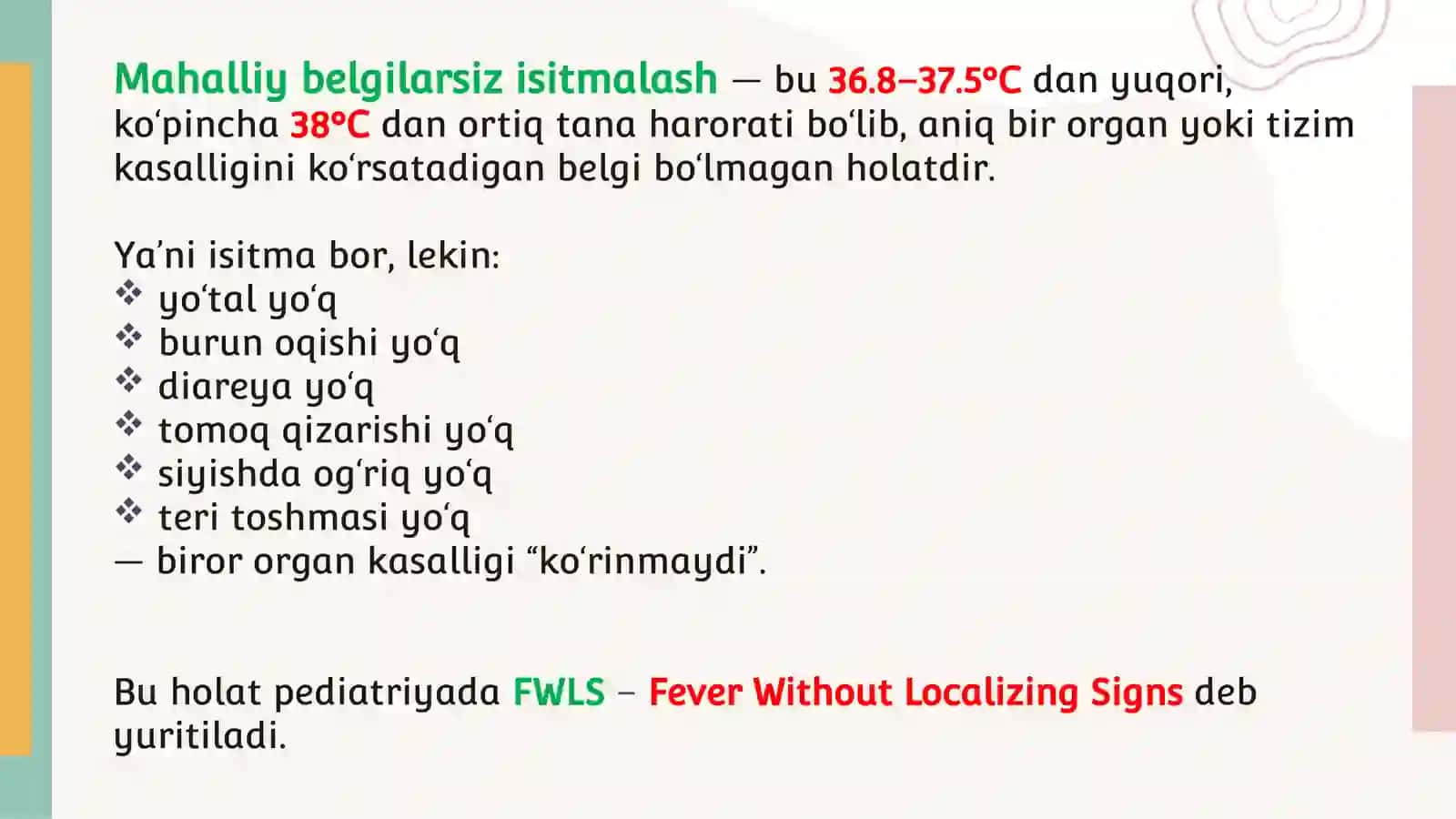 BOLALARDA MAHALLIY BELGILAR BO‘LMAGANDA ISITMALASH 4