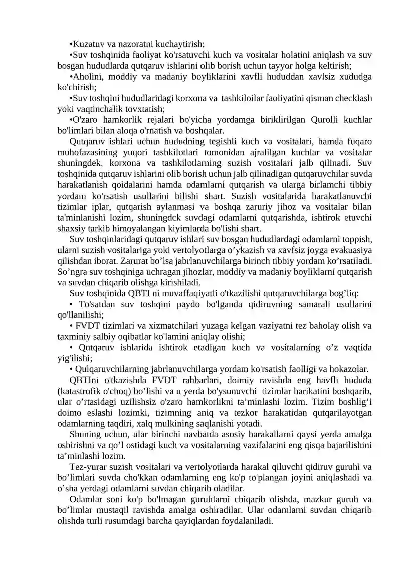 Tabiiy ofat, avariya halokatlar o`choqlarida qutqaruv va tiklov ishlarini amalga oshirish 4