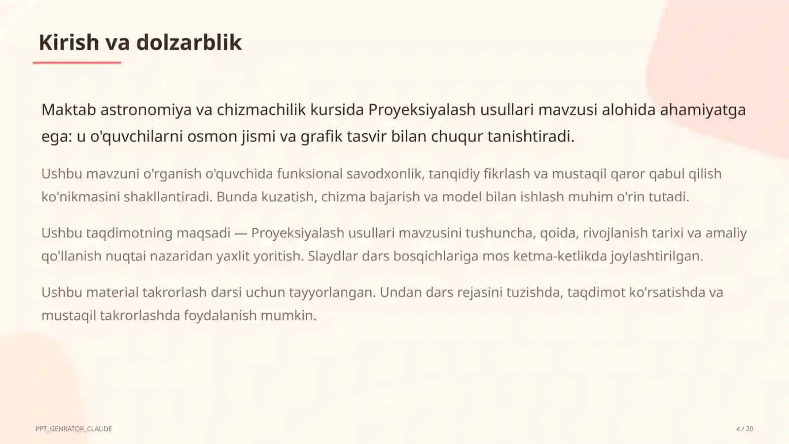 Proyeksiyalash usullari (8-sinf) 4