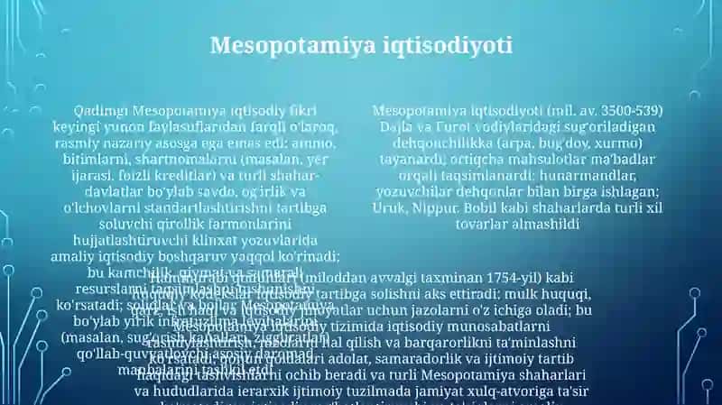 Klassik davrgacha bo'lgan qadimgi iqtisodiy ta'limotlar 4