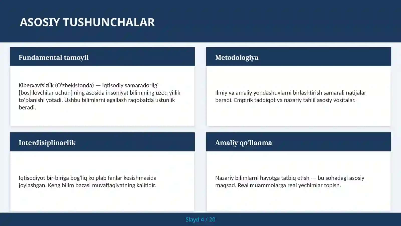 Kiberxavfsizlik (O'zbekistonda) — iqtisodiy samaradorligi [boshlovchilar uchun] 4