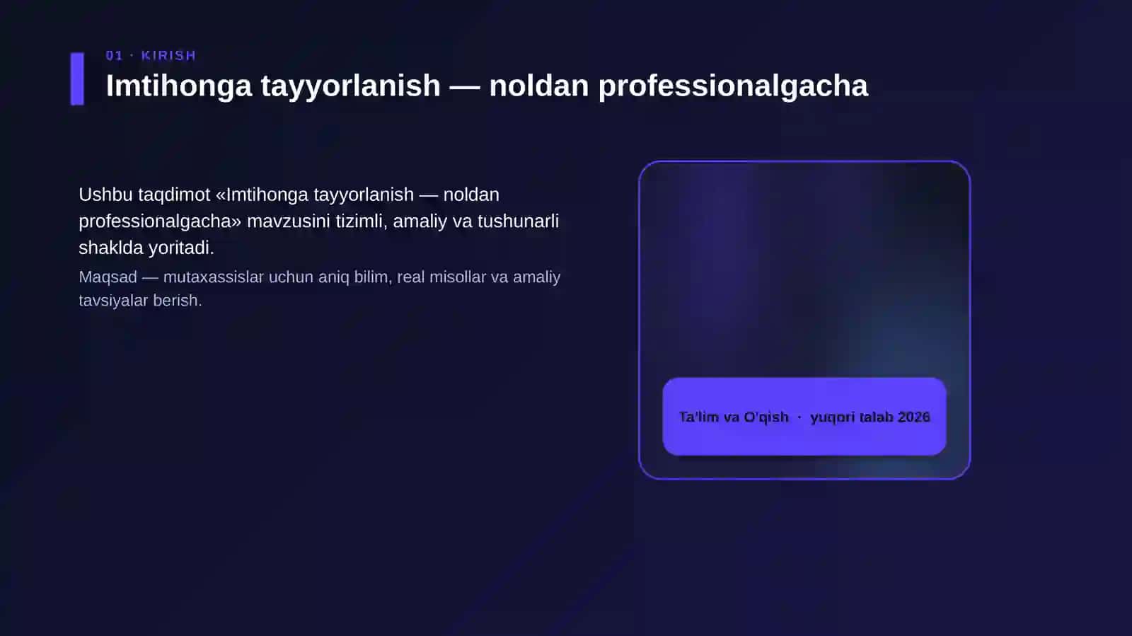 Imtihonga tayyorlanish — noldan professionalgacha 4