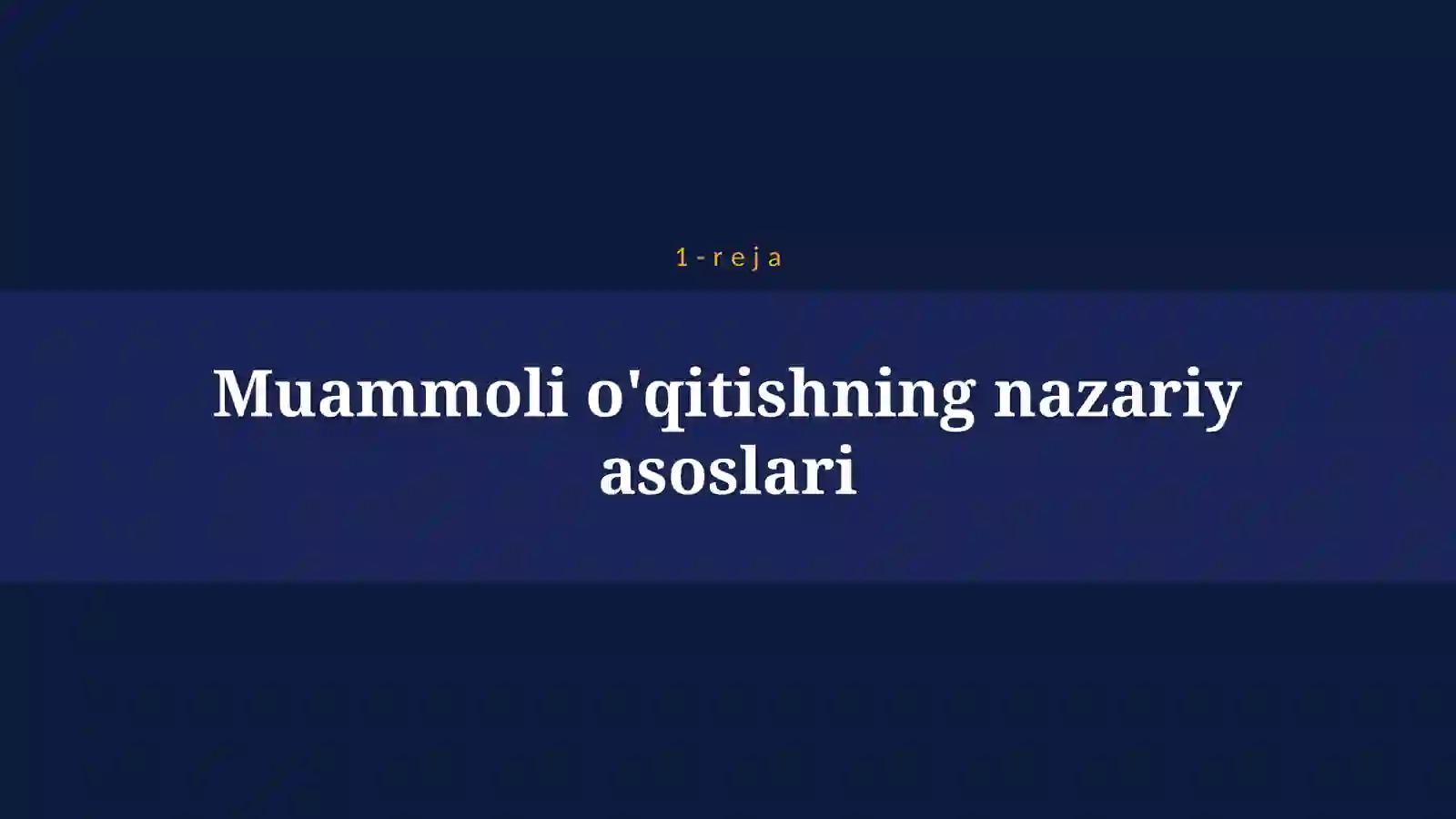 MUAMMOLI O'QITISH TEXNOLOGIYASI 4