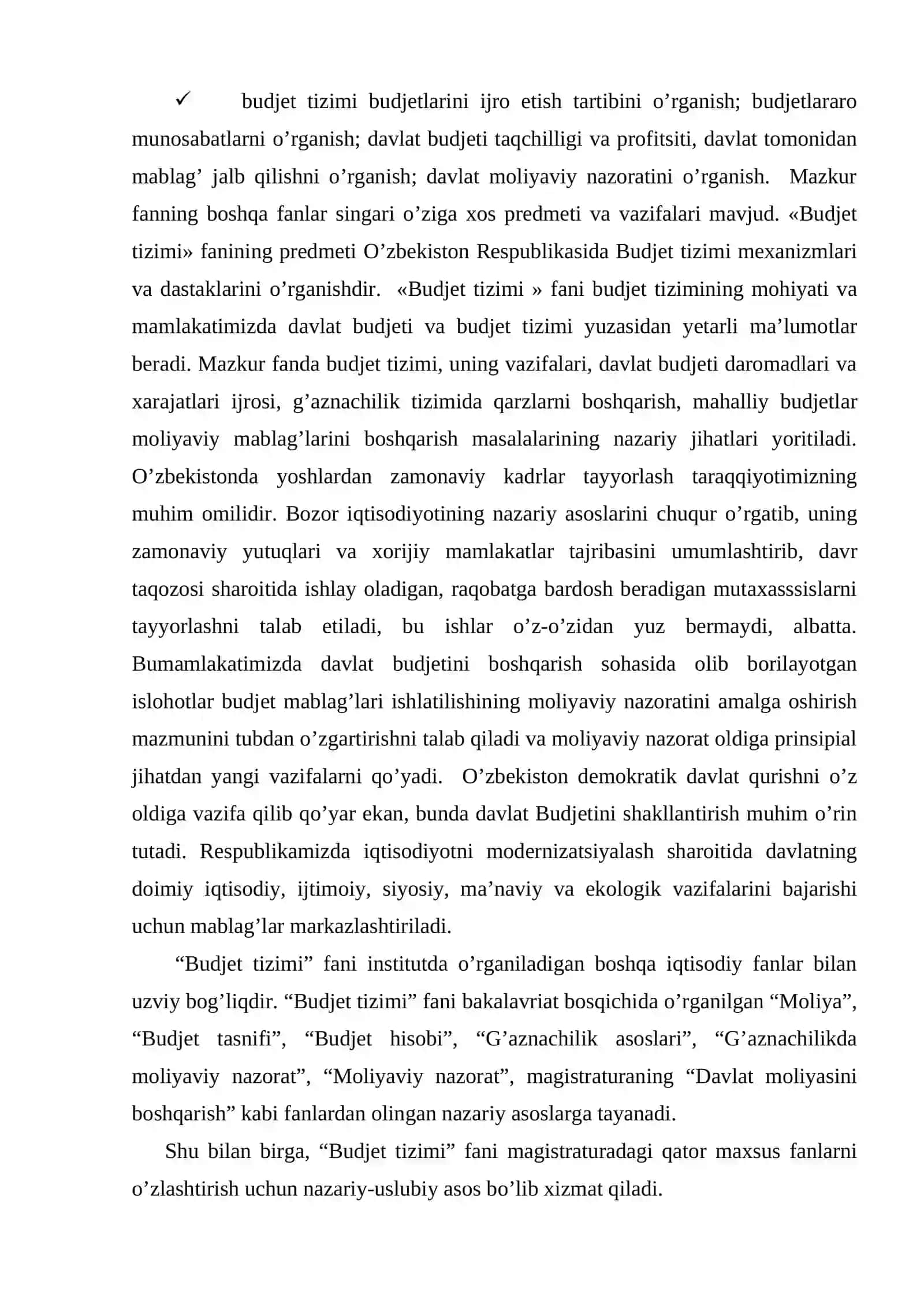Budjet tizimi, uning me’yoriy-huquqiy asoslari 4