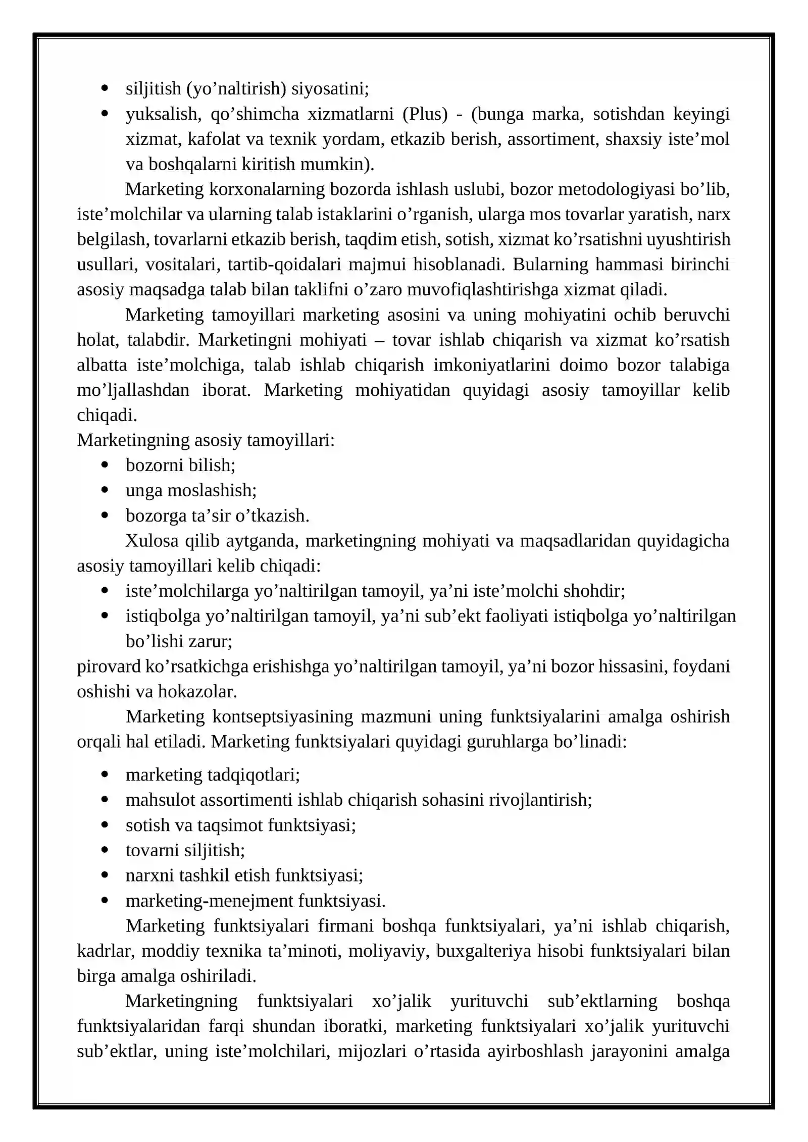 Kichik biznes va tadbirkorlik sub’ektlarida marketing faoliyatini tashkil etish 4