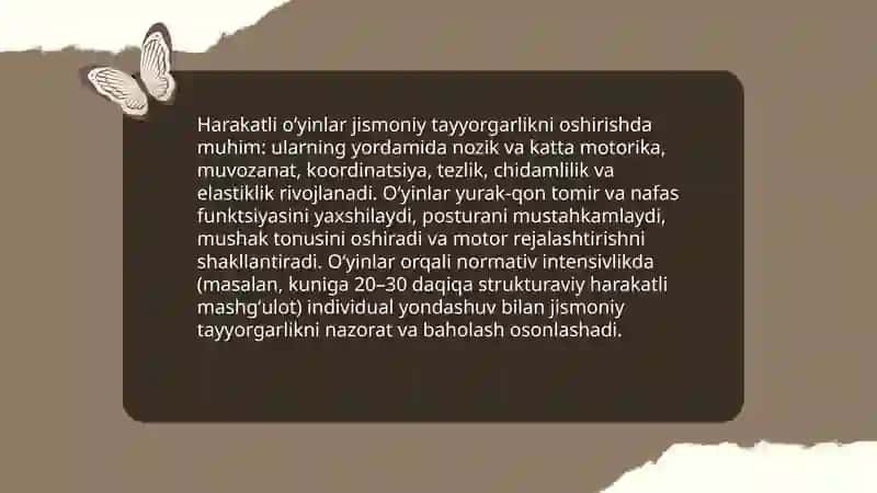 Bolalarni boshlangʻich taʼlimga majburiy bir yillik tayyorlashda oʻyin faoliyatining mohiyati 4