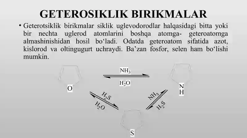 Alisiklik va geterosiklik birikmalar 4