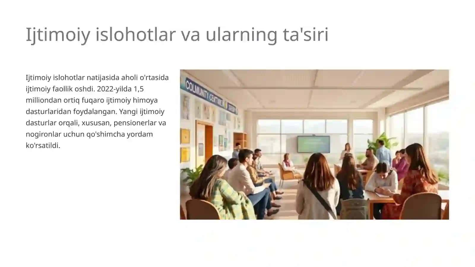 Ijtimoiy sohadagi islohotlar 4