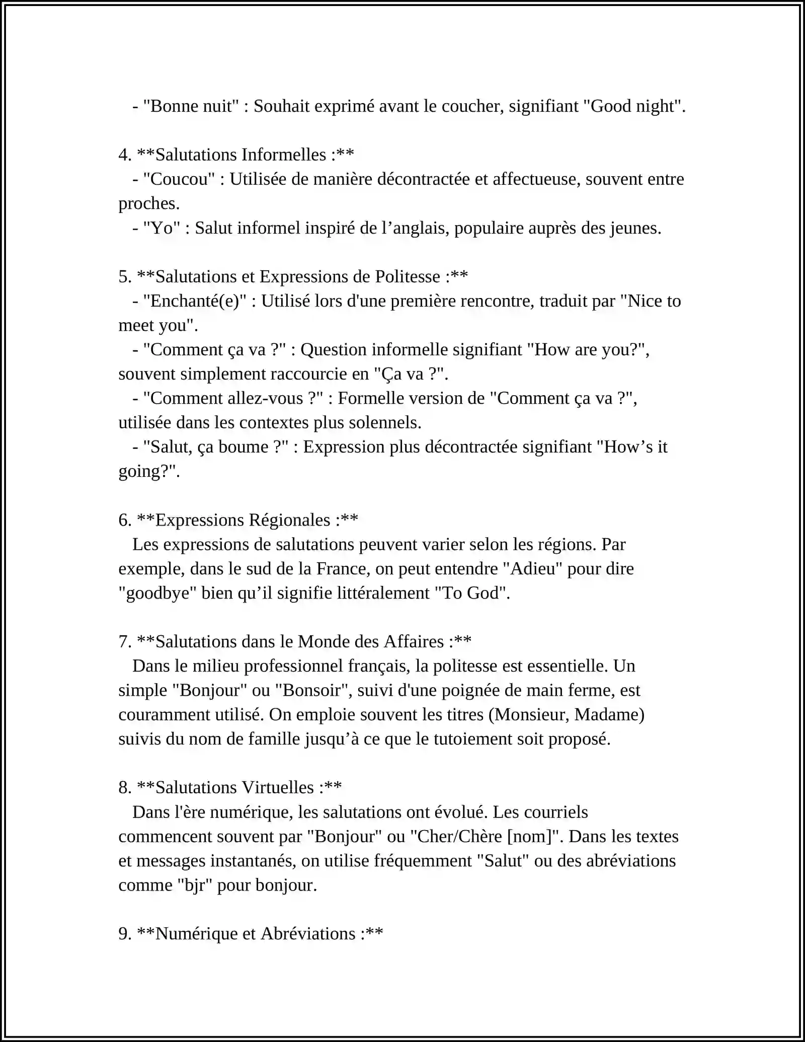 LES EXPRESSIONS DE LA LEÇON 4