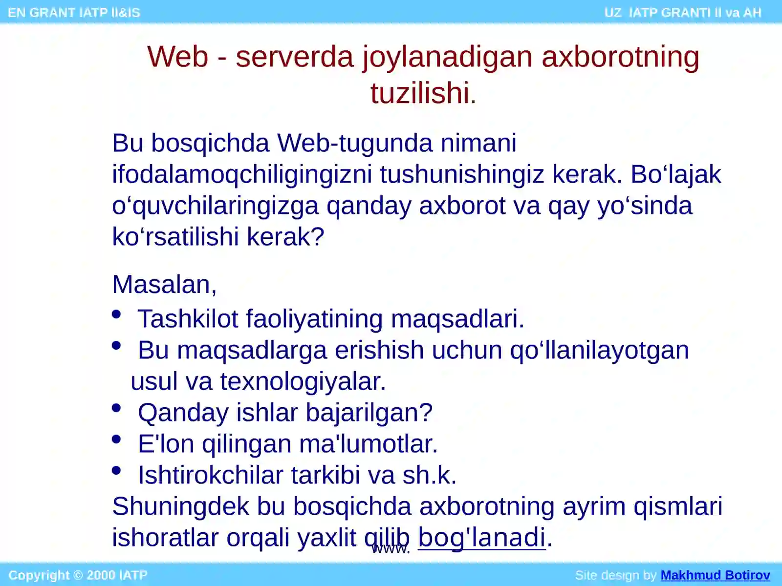 WEB - SAHIFALAR YARATISH 4