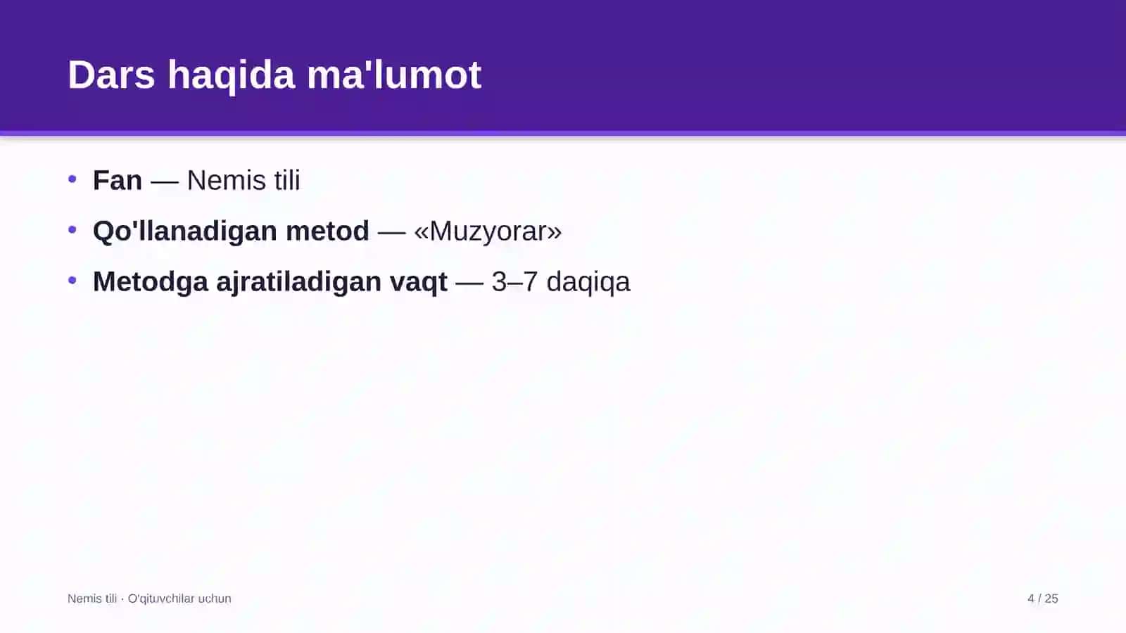 nemis tili darslarida muzyorar metodidan foydalanish 5403 4
