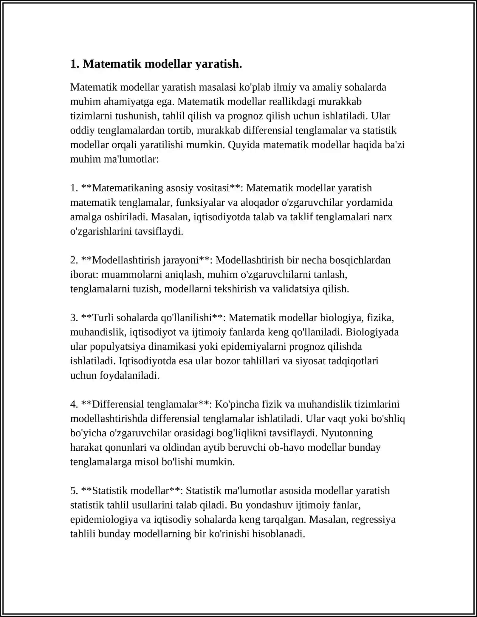 MATEMATIKA DARSLARIDA KOʻRGAZMALI QUROLLARDAN FOYDALANIB OʻQUVCHILARNI MATEMATIKA FANIGA BOʻLGAN QIZIQISHINI ORTERISH 4