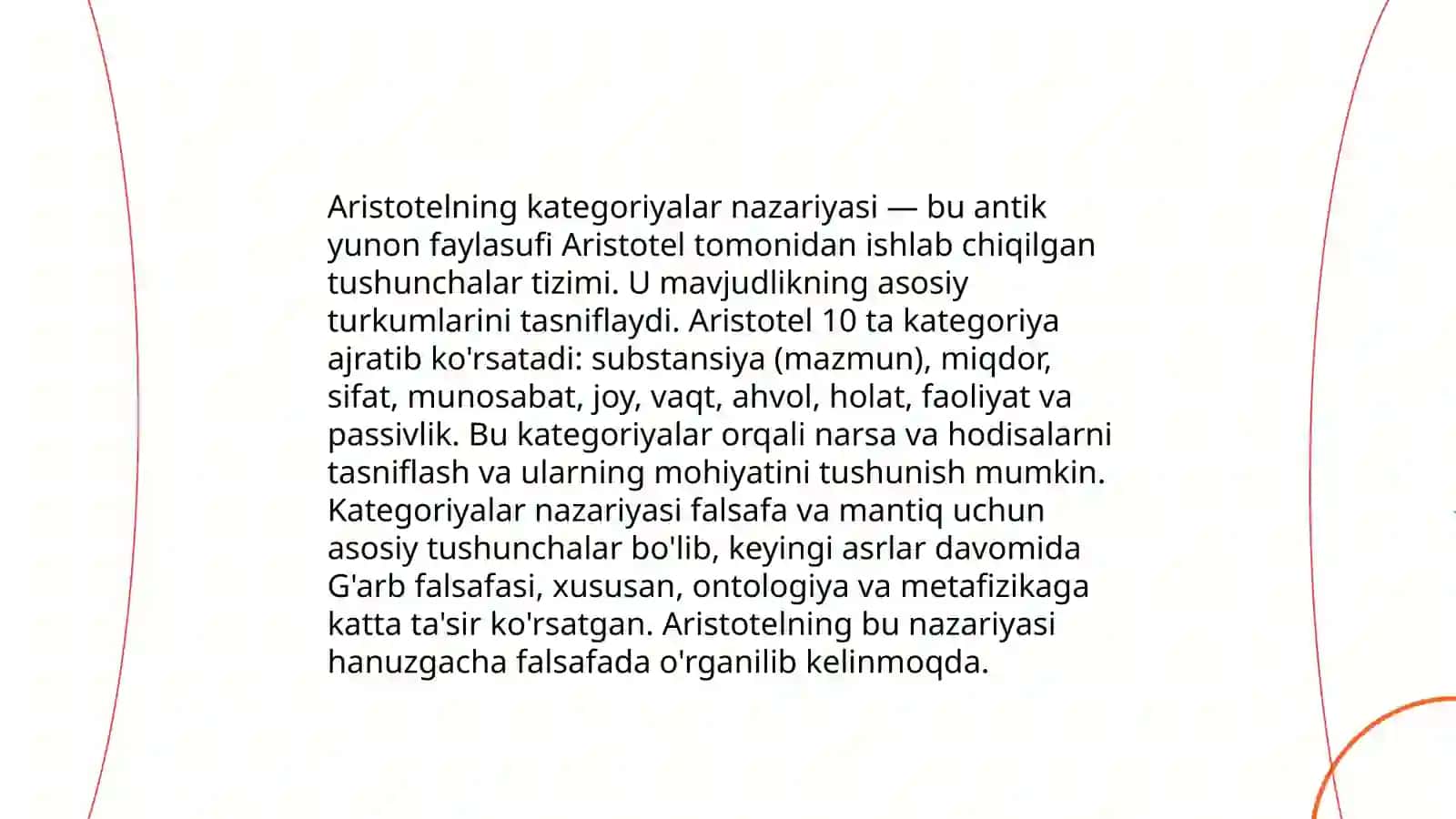 Aristotelning ontologiyasi tahlili 4