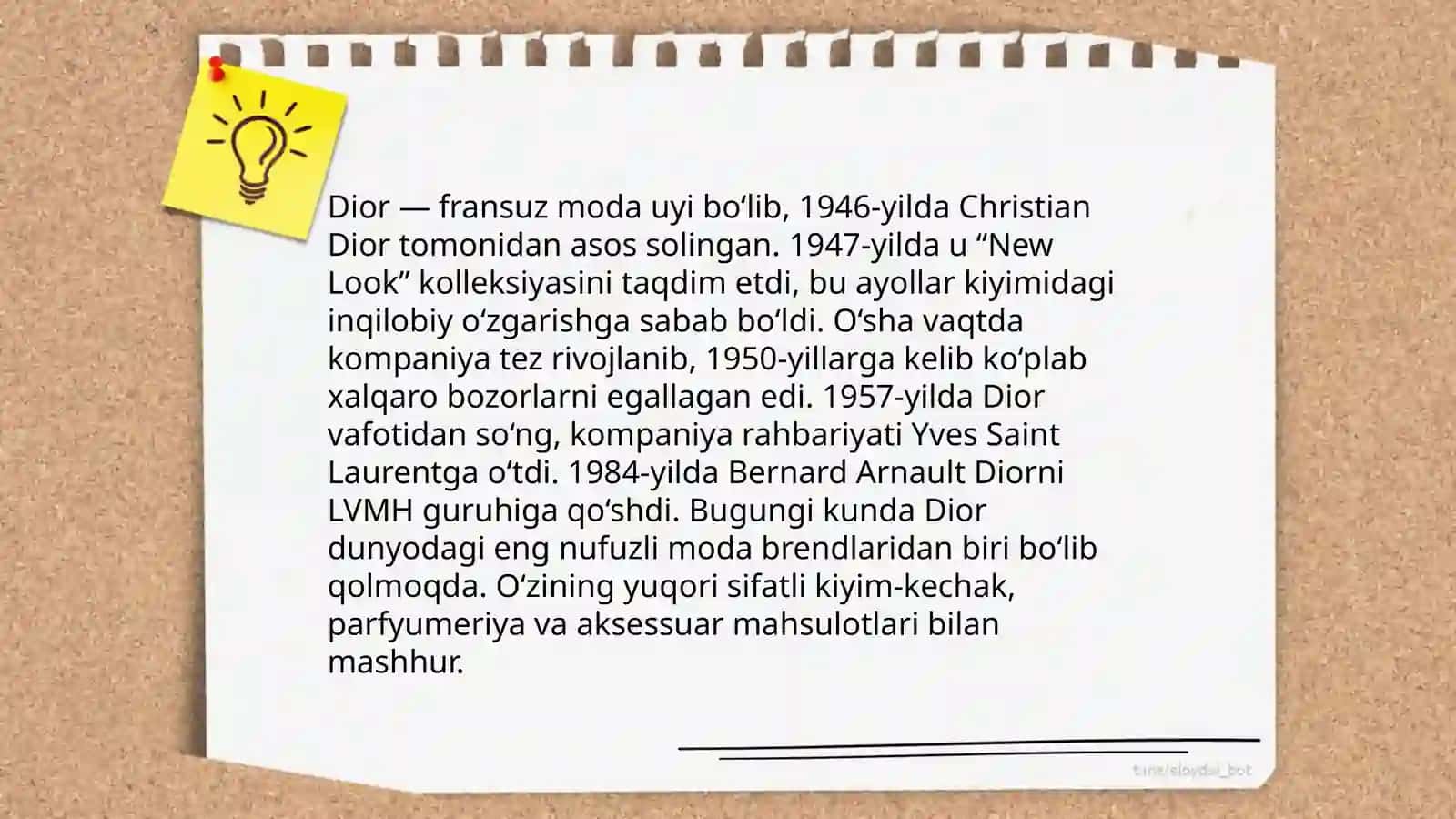 Dior Kompaniyaning tashkil topishi va rivojlanish tarixi 4