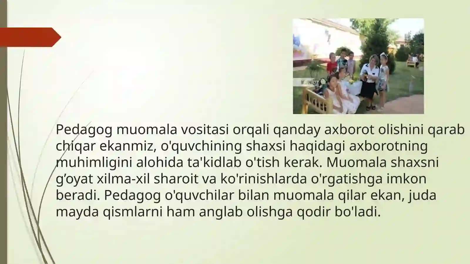 PEDAGOGIK JARAYONDA TARBIYACHI VA TARBIYALANUVCHI O'RTASIDAGI MULOQOT 4