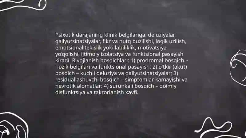 Shaxs taraqqqiyotining psixotik va nevrotik darajalari 4