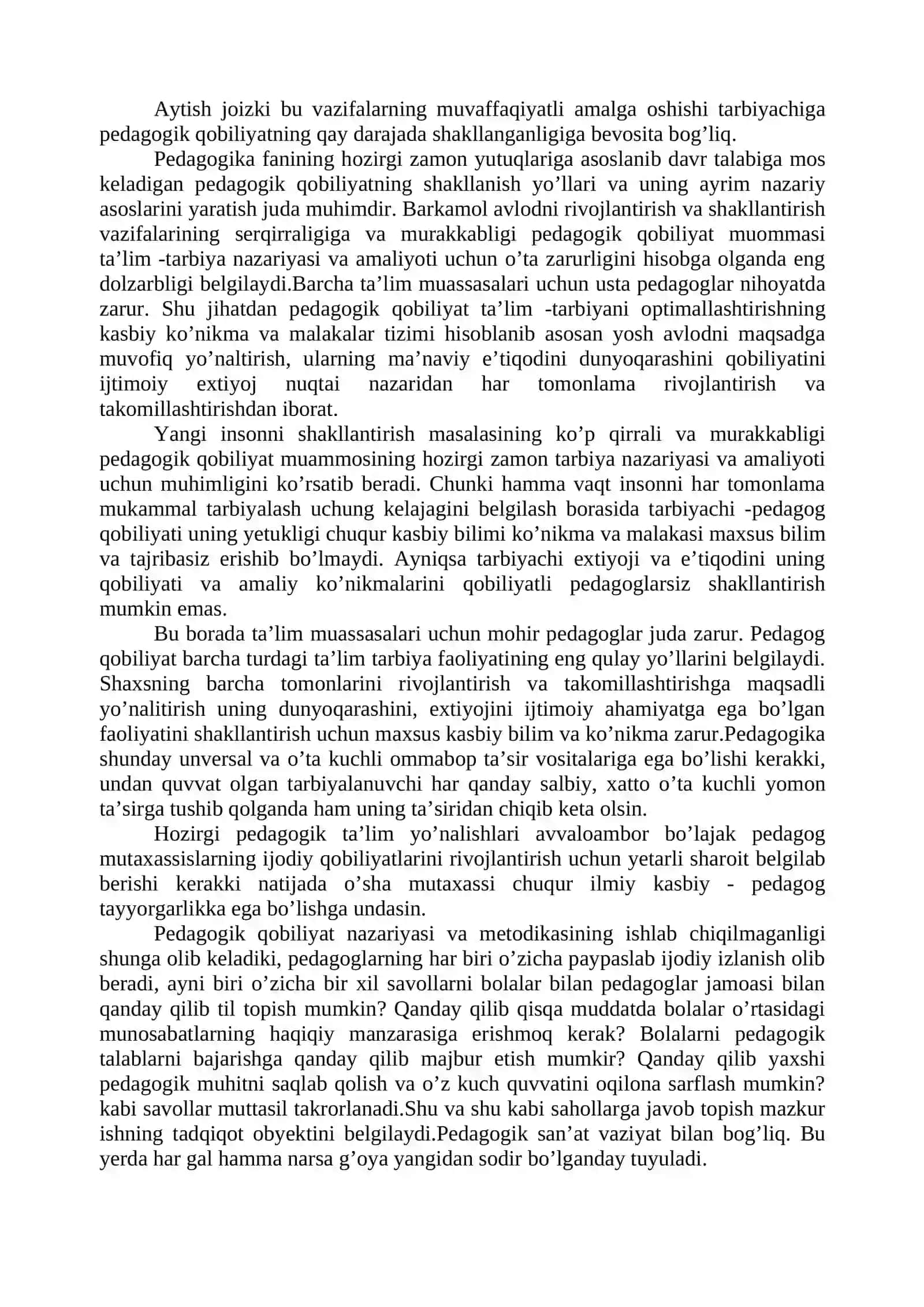 TARBIYACHI KASBI VA UNGA QO’YILADIGAN TALABLAR 4