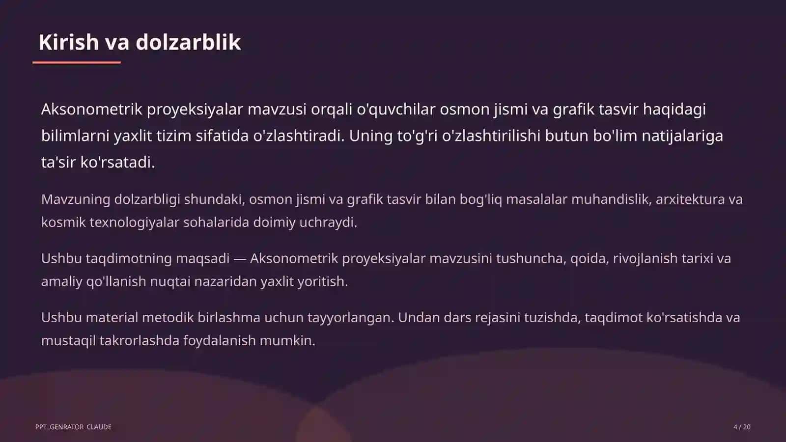 Aksonometrik proyeksiyalar (8-sinf) 4