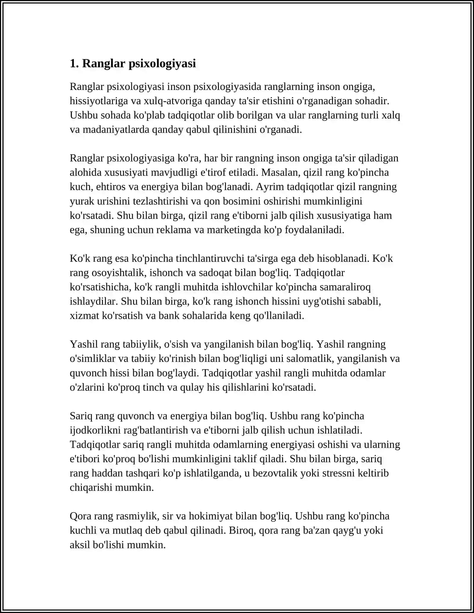 Ranglar Uyg'unligi Asosida Imidjni Shakllantirish 4