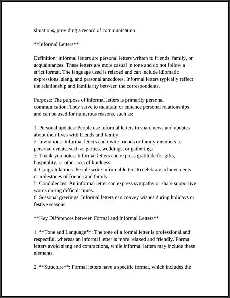 MAIN DIFFERENCES BETWEEN FORMAL AND INFORMAL LETTERS – PPT 4