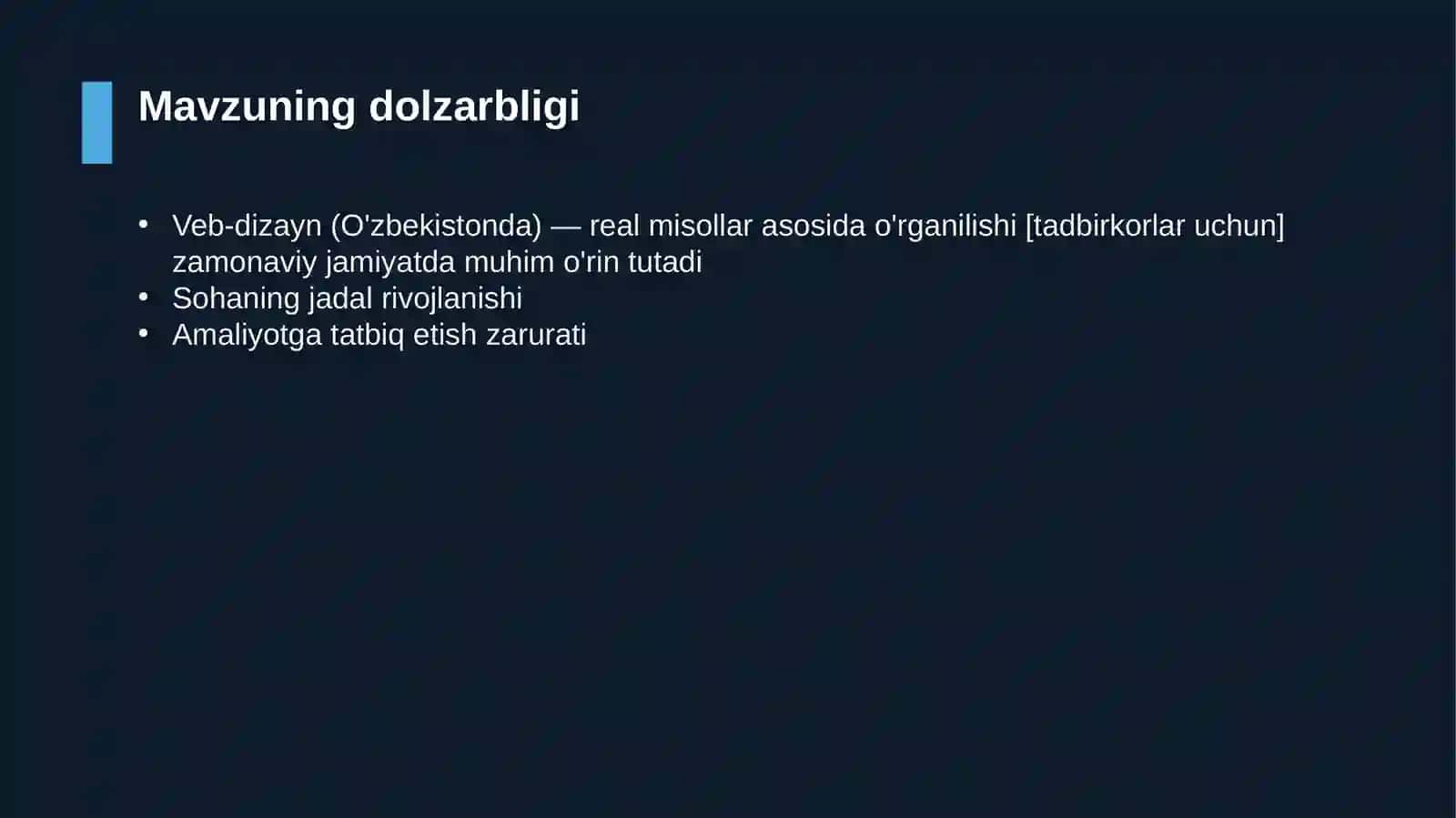 Veb-dizayn (O'zbekistonda) — real misollar asosida o'rganilishi [tadbirkorlar uchun] 4