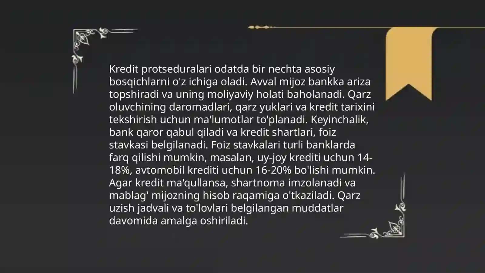 Banklarda kredit operatsiyalari audit 4