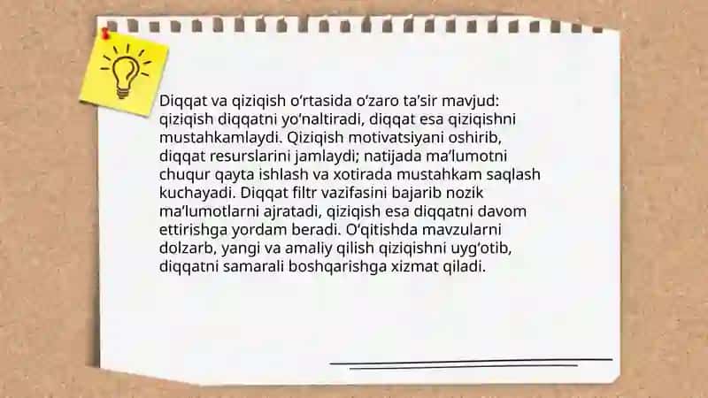 Bilish va qiziqish nazariy asoslari 4