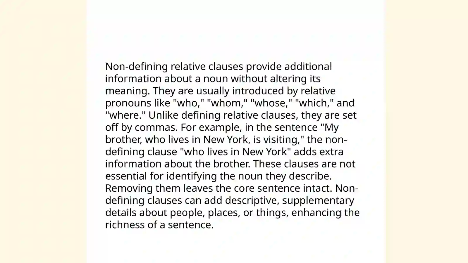 Relative clauses 4